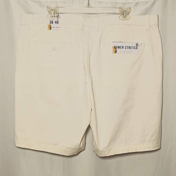 NWT Denim & Flower Ricky Singh Mens Power Stretch White Cotton Shorts 38 - Picture 2 of 5